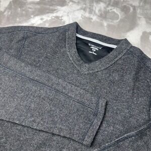 ExOfficio Crew‎ Neck Wool Blend Sweater Mens Medium Thermal Top Charcoal Outdoor